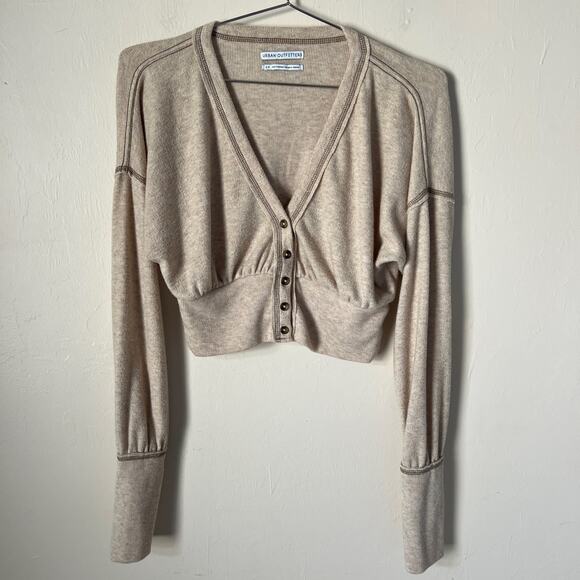 Urban Outfitters UO Farley Button-Up Sweater Cardigan Top Size S - Picture 2 of 8